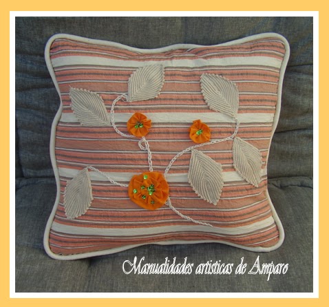 MANUARTICA DISEÑO ARTESANAL: Cojines de terraza en naranja