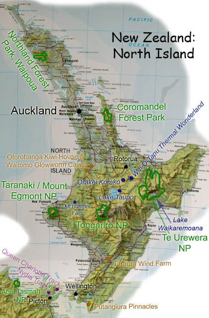 Political Map of North Island New Zealand