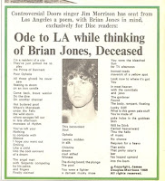 Ode to LA While Thinking of Brian Jones, Deceased