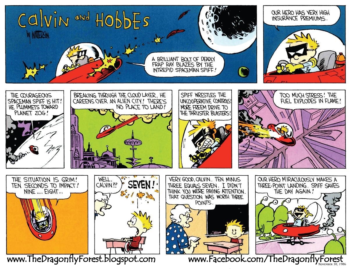 Final calvin and hobbes comic strip