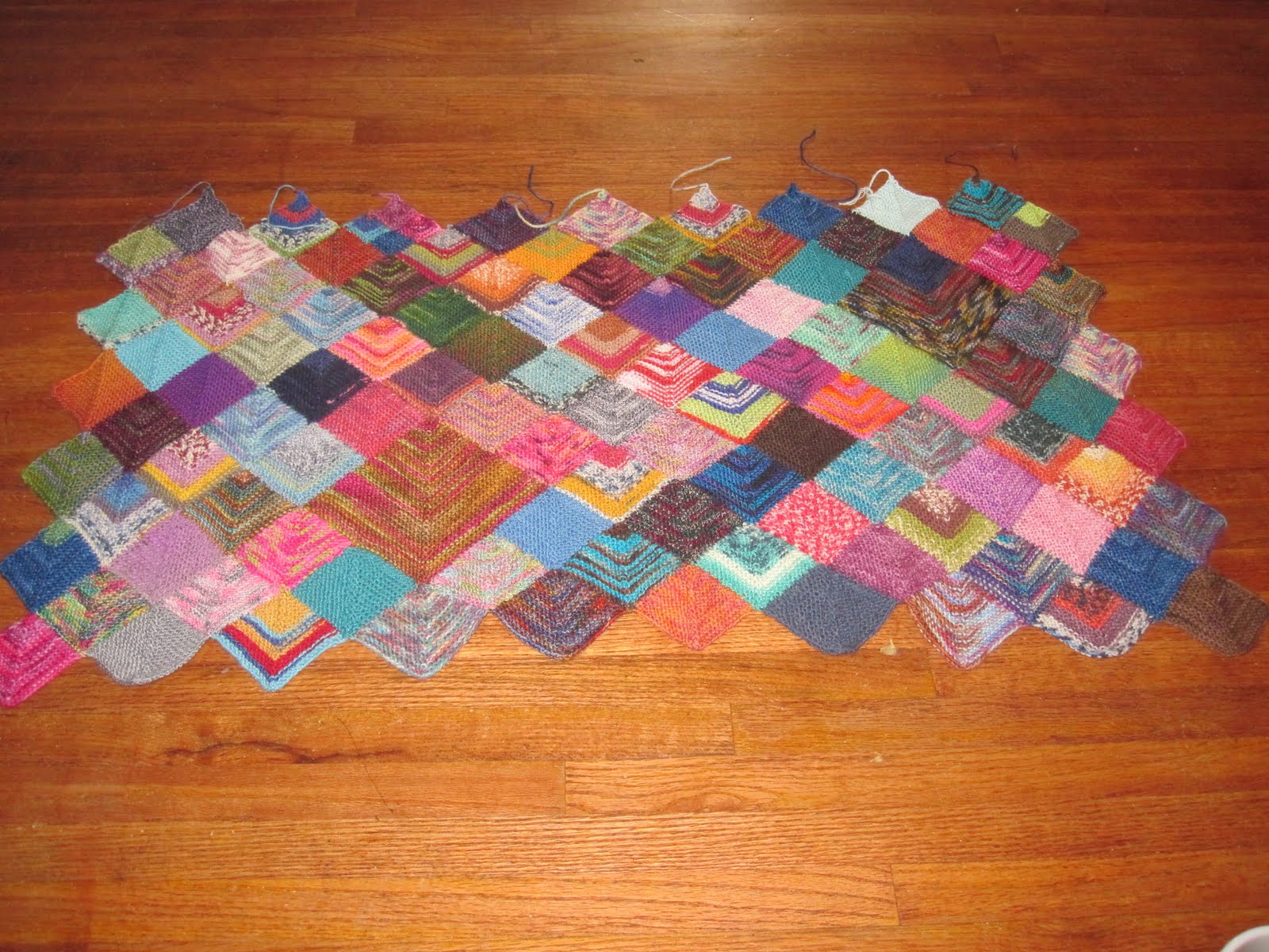 Knit and Fit Sock Yarn Blanket