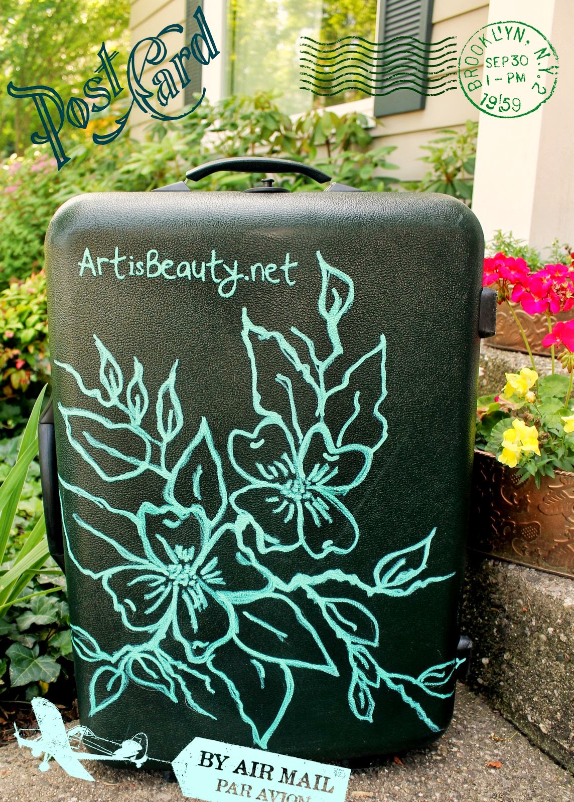 ART IS BEAUTY Customizing your THRIFT STORE luggage!