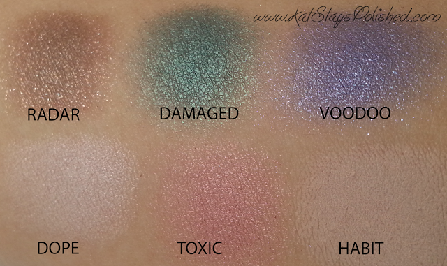 Urban Decay - Vice 2 Palette - RADAR-DAMAGED-VOODOO-DOPE-TOXIC-HABIT