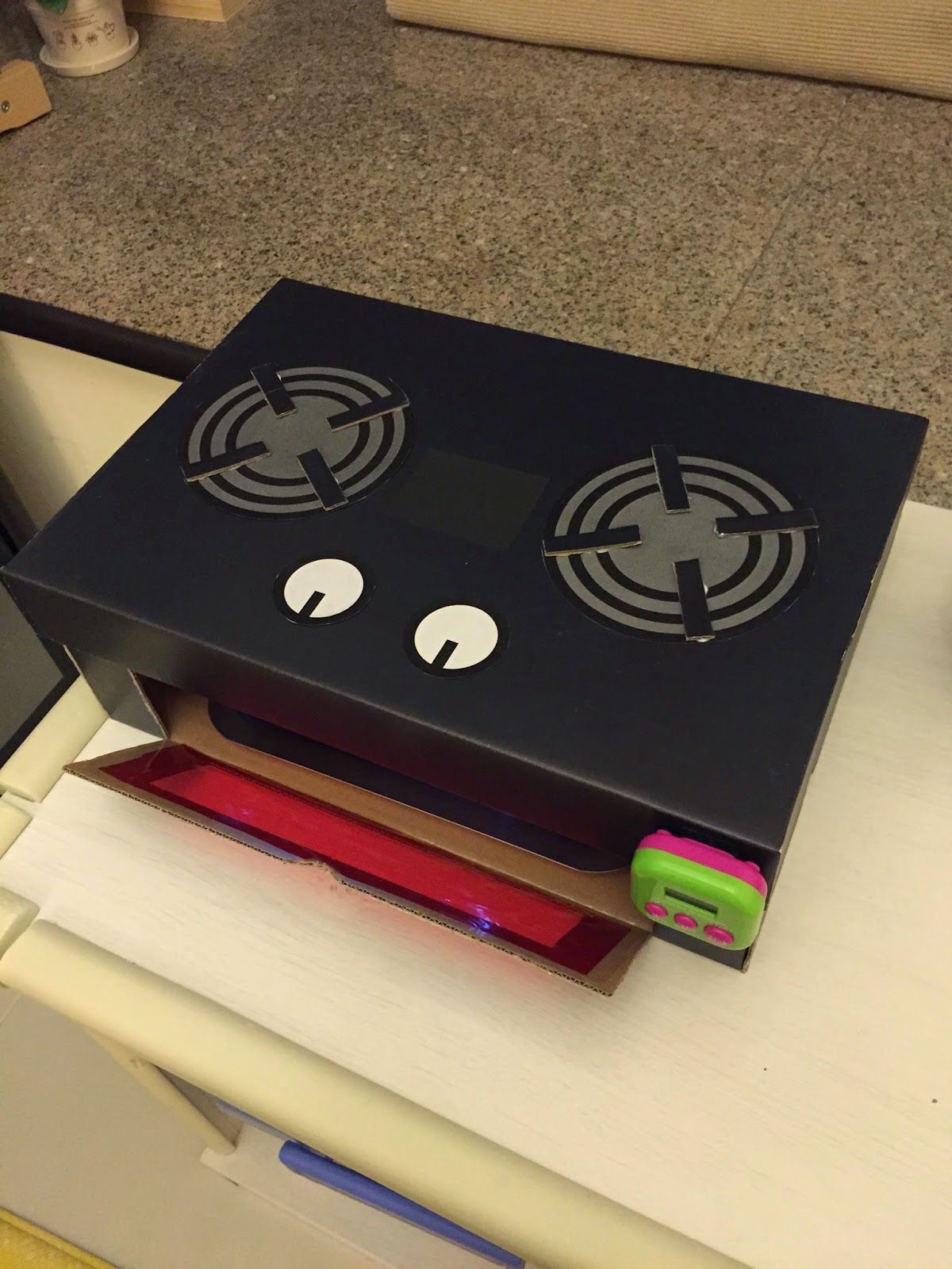 曉程的蒙特梭利育兒blog Diy玩具廚房 爐頭焗爐二合一