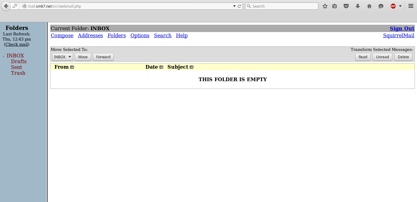 squirrelmail authenticated user squirrelmail authenticated user