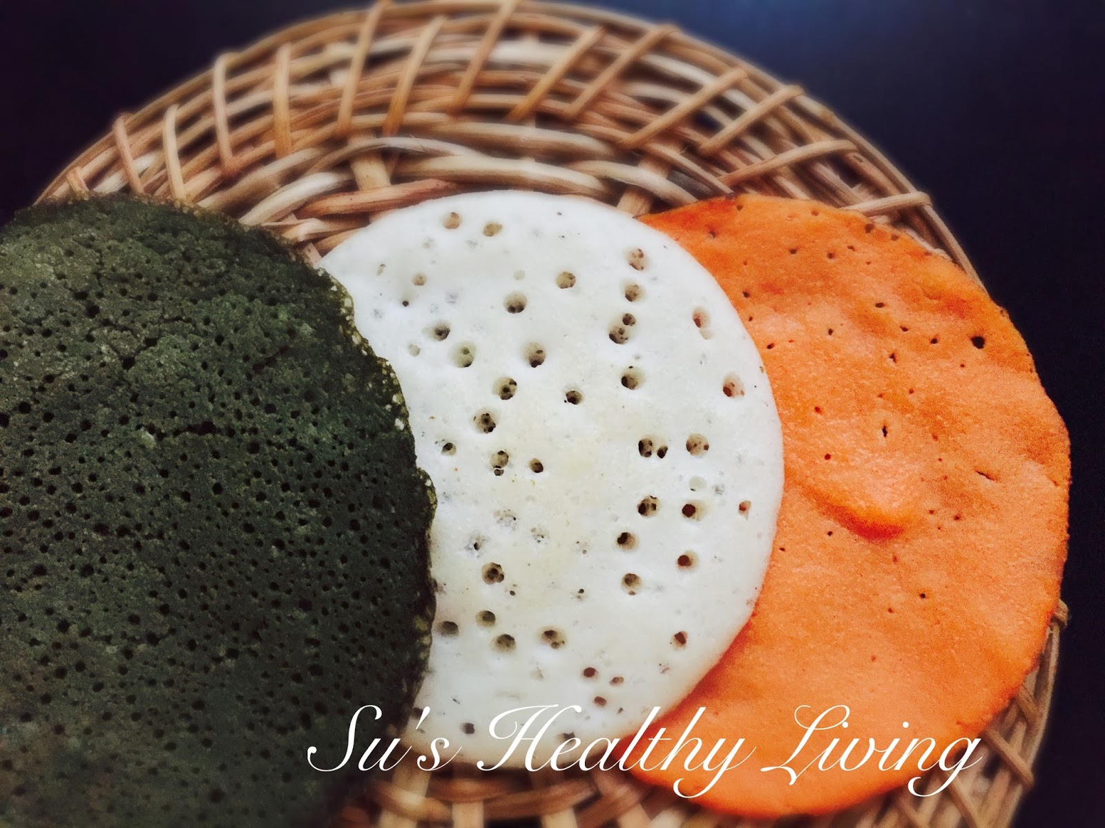 Su's Healthy Living LunchBox Ideas Colorful Dosas ( vegan pancakes