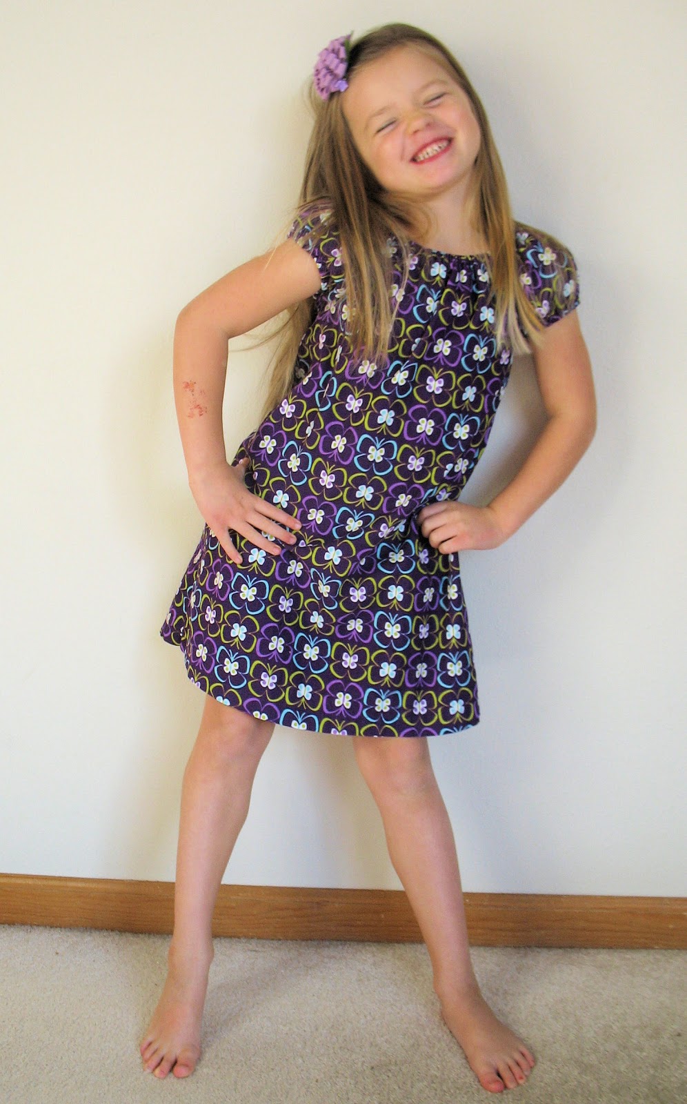 Heartland Happy Purple Peasant Dress