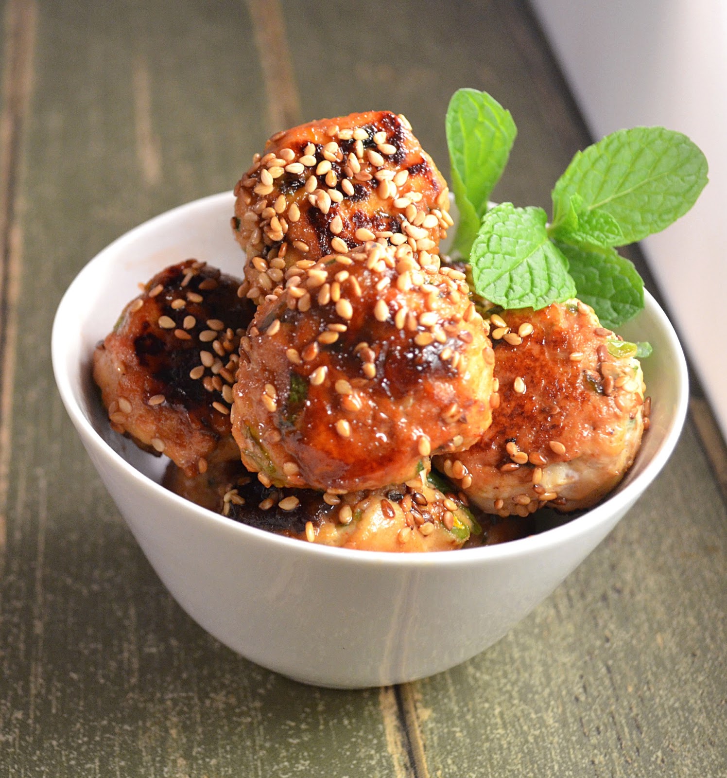 Jilly...Inspired Mini Sticky, Sweet & Spicy Sesame Chicken Meatballs