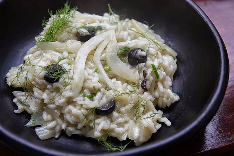 A2K A Seasonal Veg Table Fennel and Black Olive Risotto