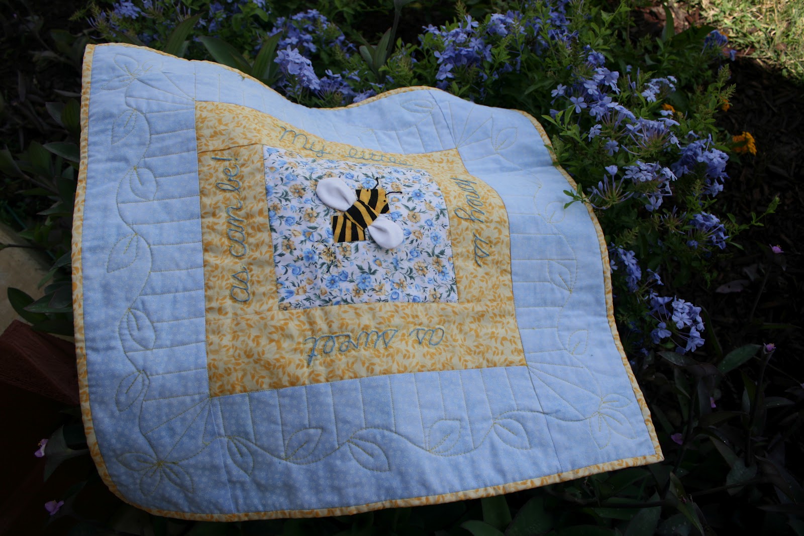 Buzzing and Bumbling A Honey of a Preemie Quilt Tutorial