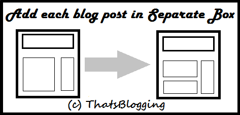 How To Add Each Blog Post in Separate box