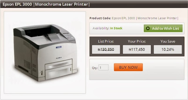 http://www.mystore.com.ng/Epson-EPL-3000-|Monochrome-Laser-Printer|