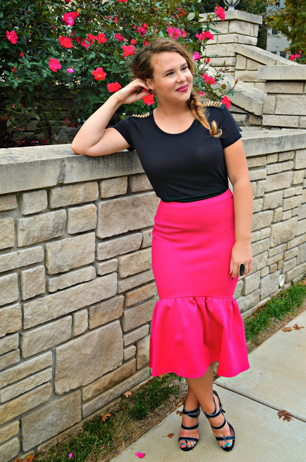 Patti Cake Peplum Hem Pencil Skirt