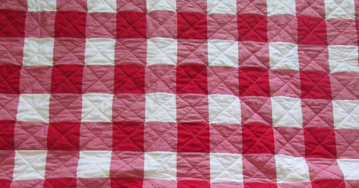 Quackadoodle Quilt Red Gingham Christmas Quilt