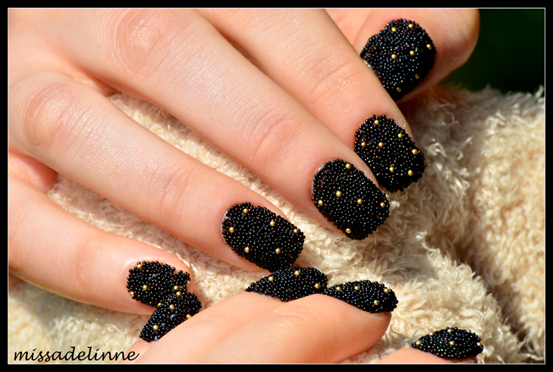 The hottest trend of the year now on my blog: Caviar nails