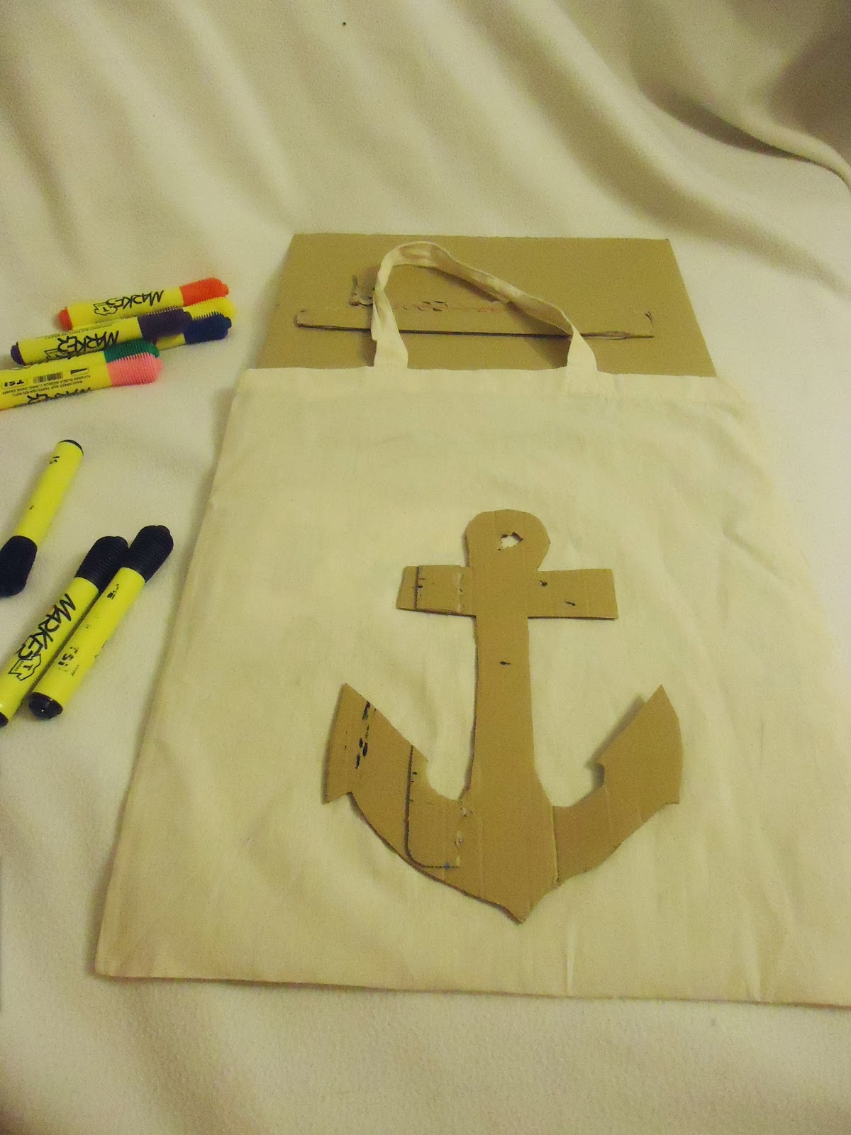 Kate loves Handmade: Stofftasche bemalen DIY ♥