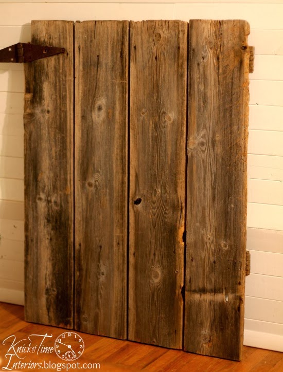 Antique Barn Wood Door via KnickofTimeInteriors.blogspot.com