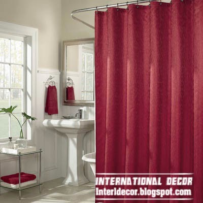 burgundy shower curtains