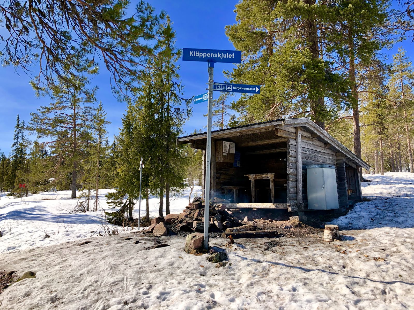 Rastplats vid Myrflodammens skidspår