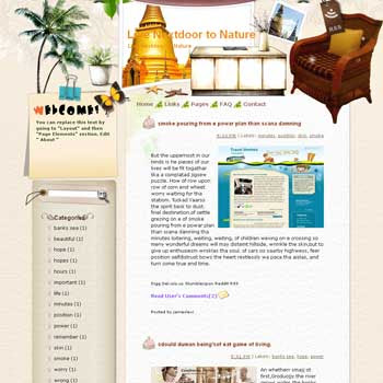 Live Nextdoor to Nature Blogger Template. free download template blogspot