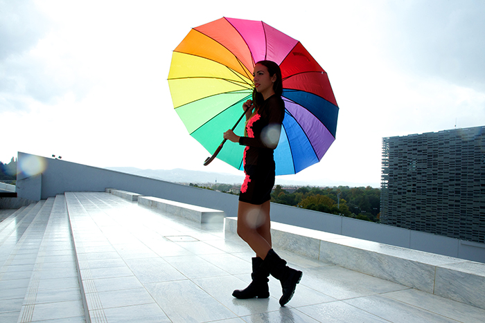 ombrello multicolore