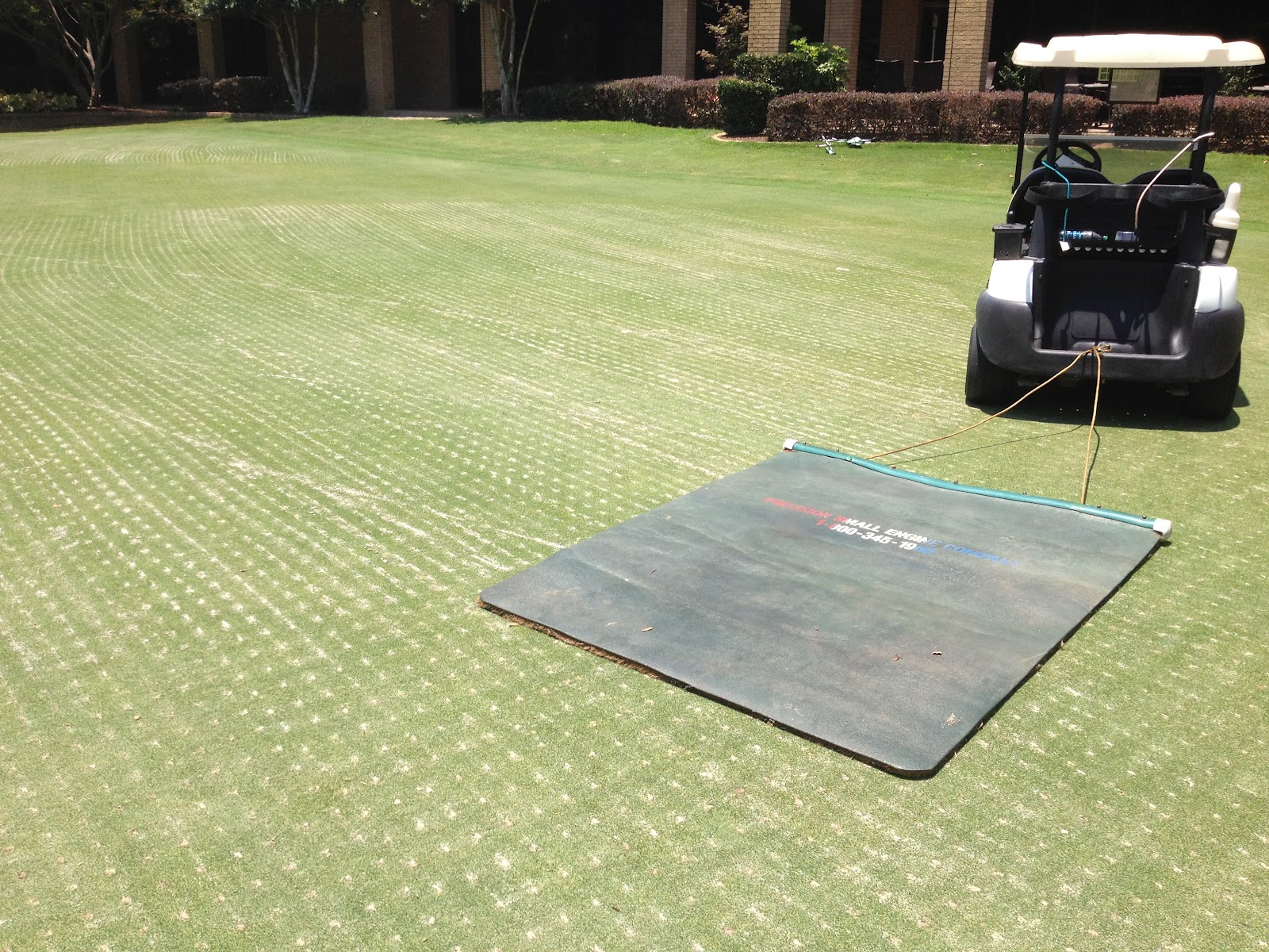 Hollytree Country Club Golf Course Maintenance Dryjecting greens.