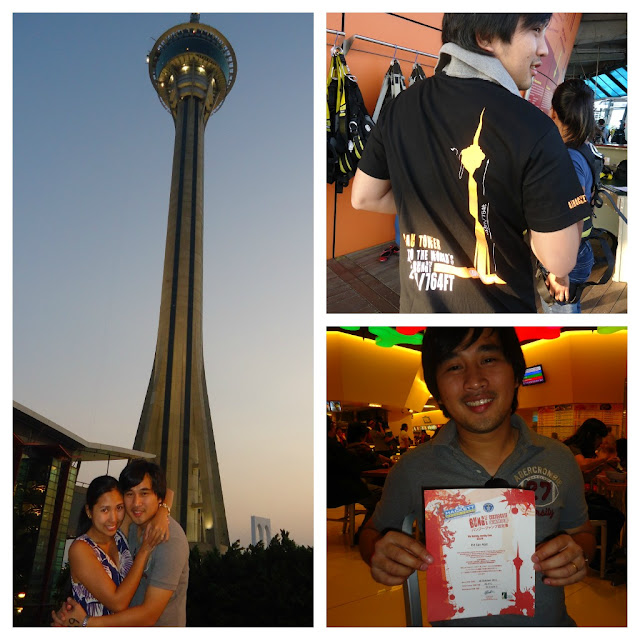 Ed did the bungy jump in Macau