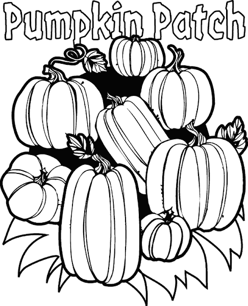 Pumpkin Patch Coloring Page