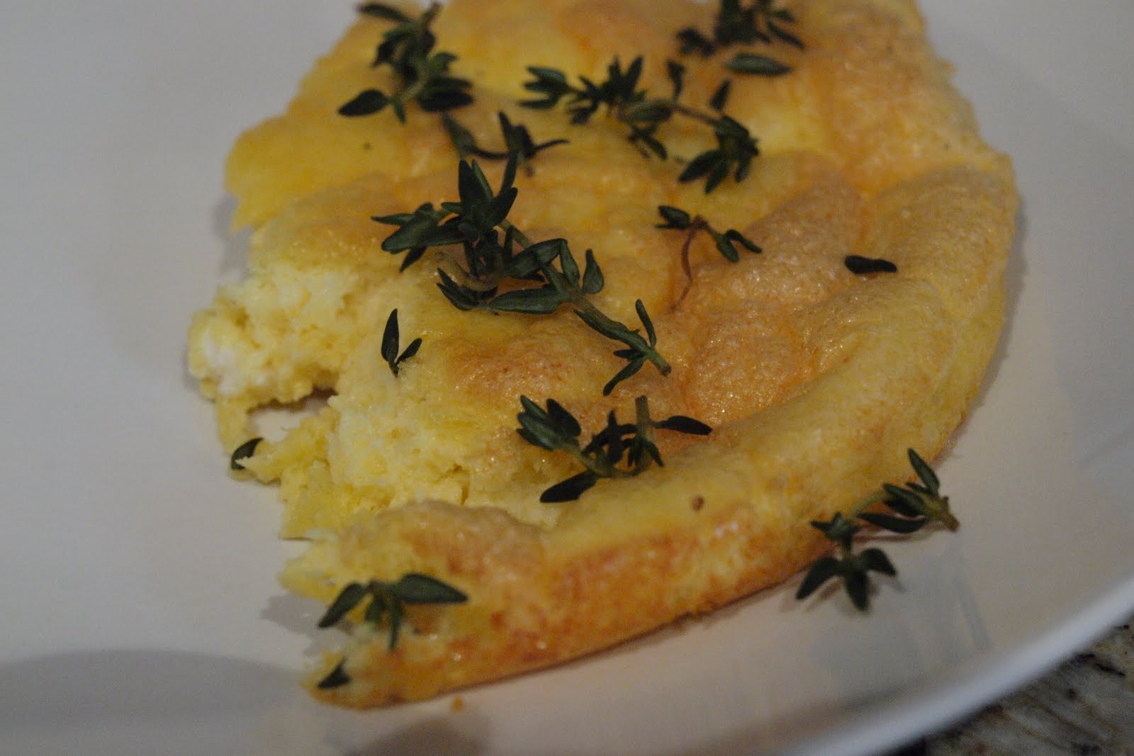 Zen Kitchen Goat Cheese Soufflé With Thyme