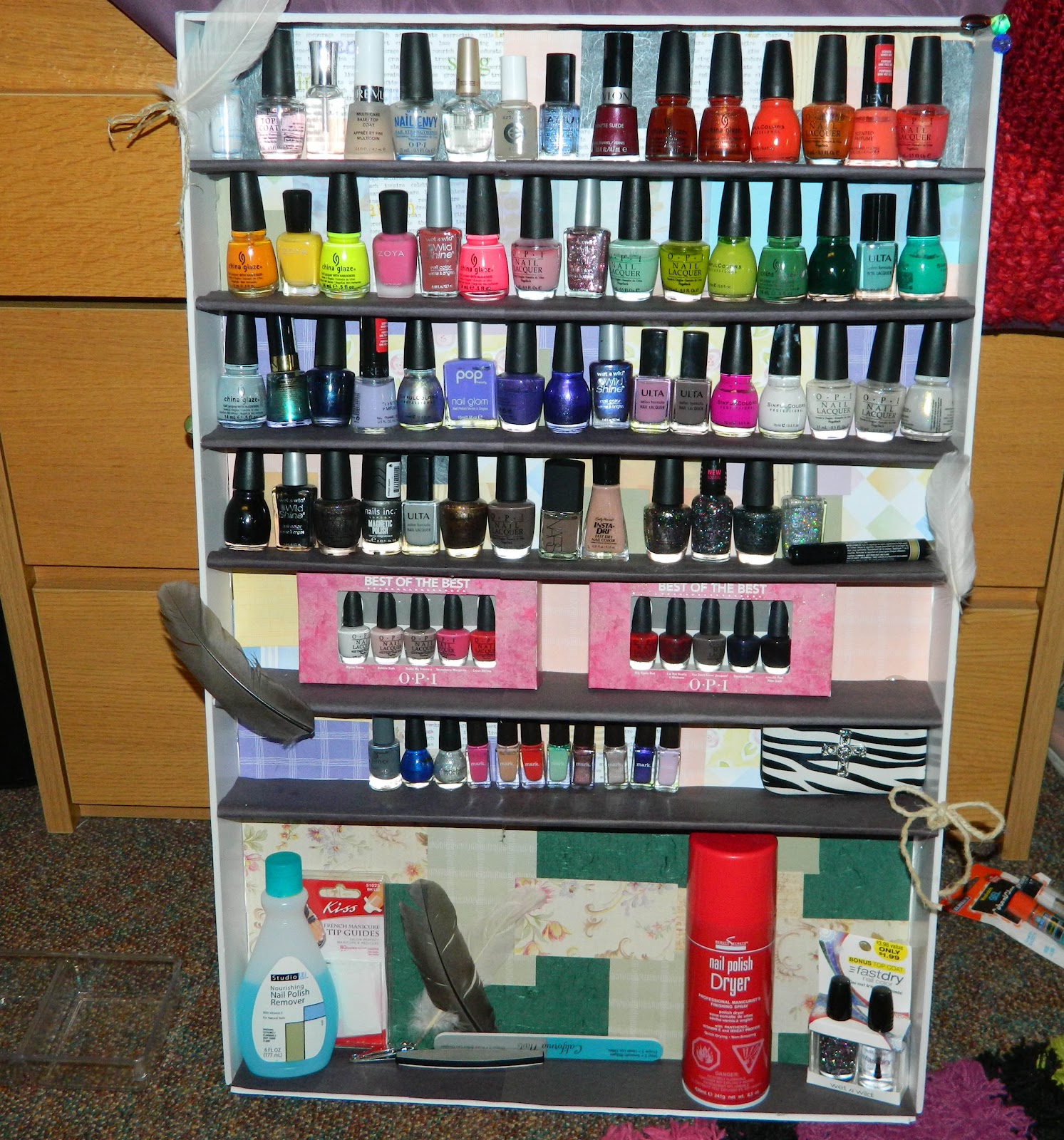 The Beauty Bandit DIY nail polish rack