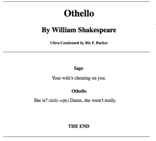 Shakespeare Series: Othello