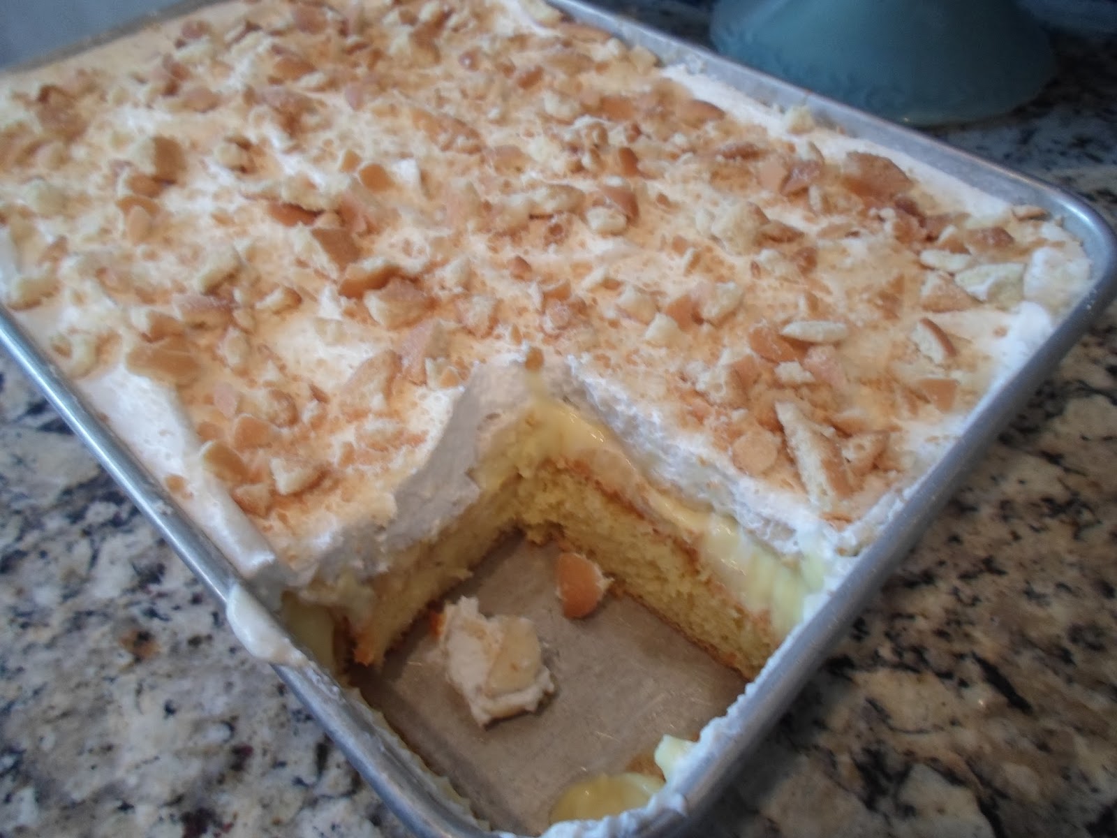 Lindsey's Kitchen Banana Pudding Poke Cake