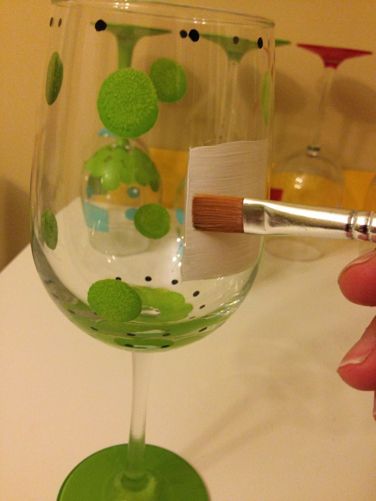 Not Your Ordinary Psychic Mom How to Paint Wine Glasses Painting
