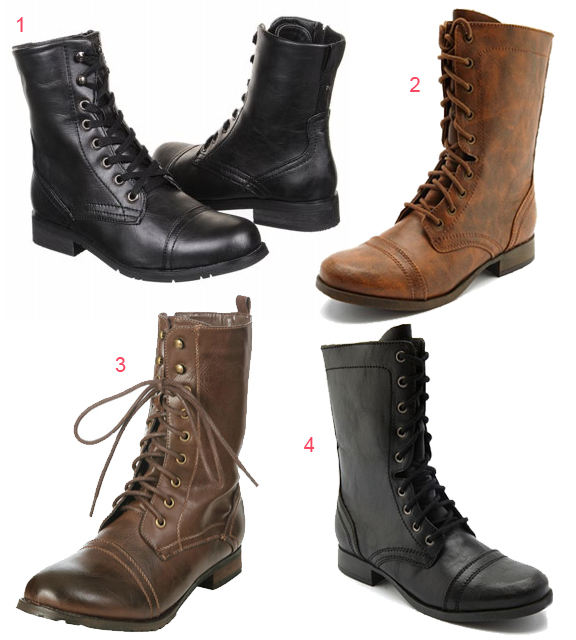 charlotte russe black combat boots