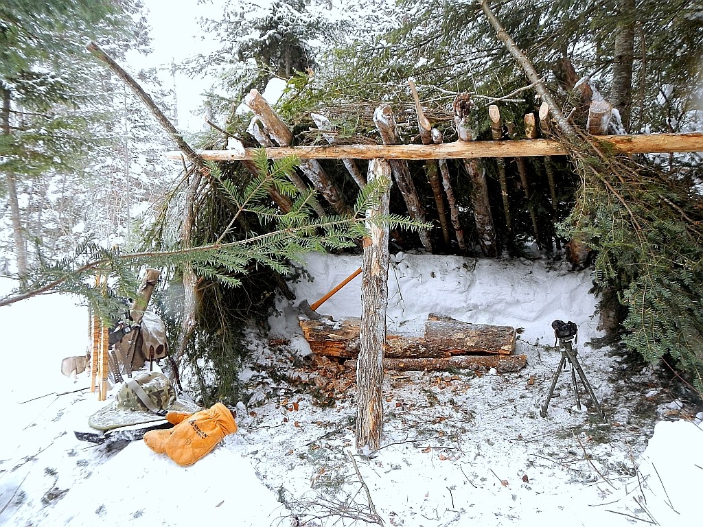 Winter Shelter Build Part I Bushcraft USA Forums