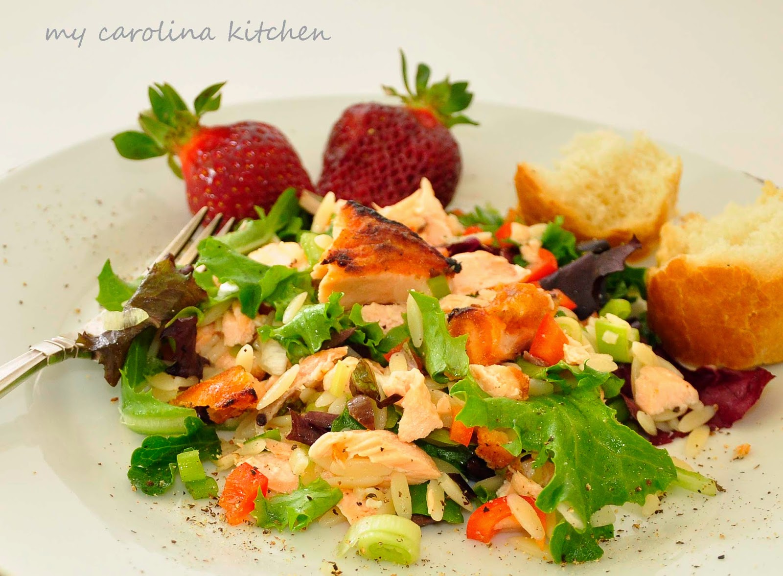 My Carolina Kitchen: Mediterranean Salmon Salad