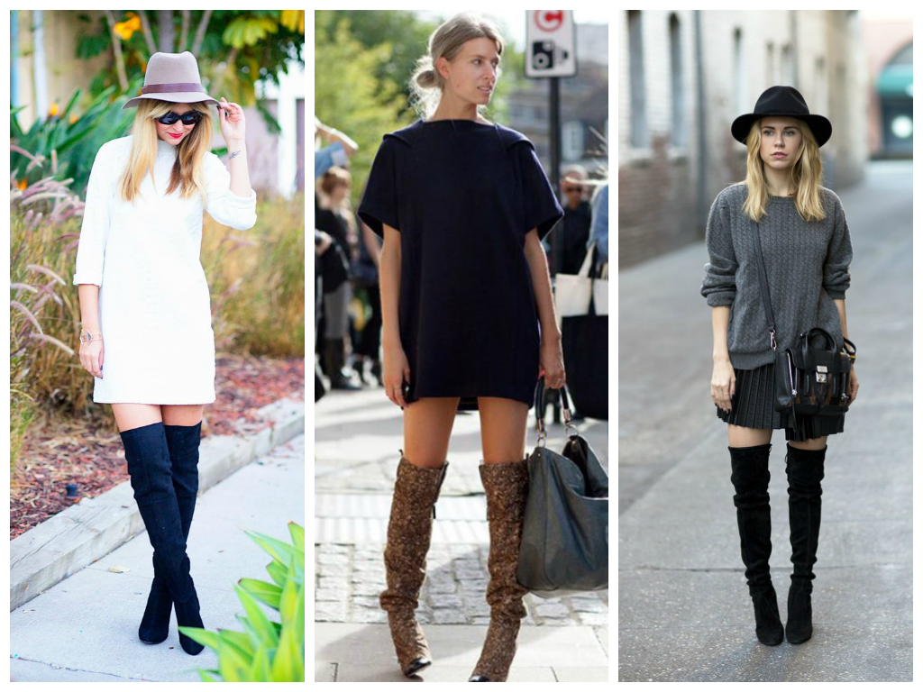 knee high boots loose top