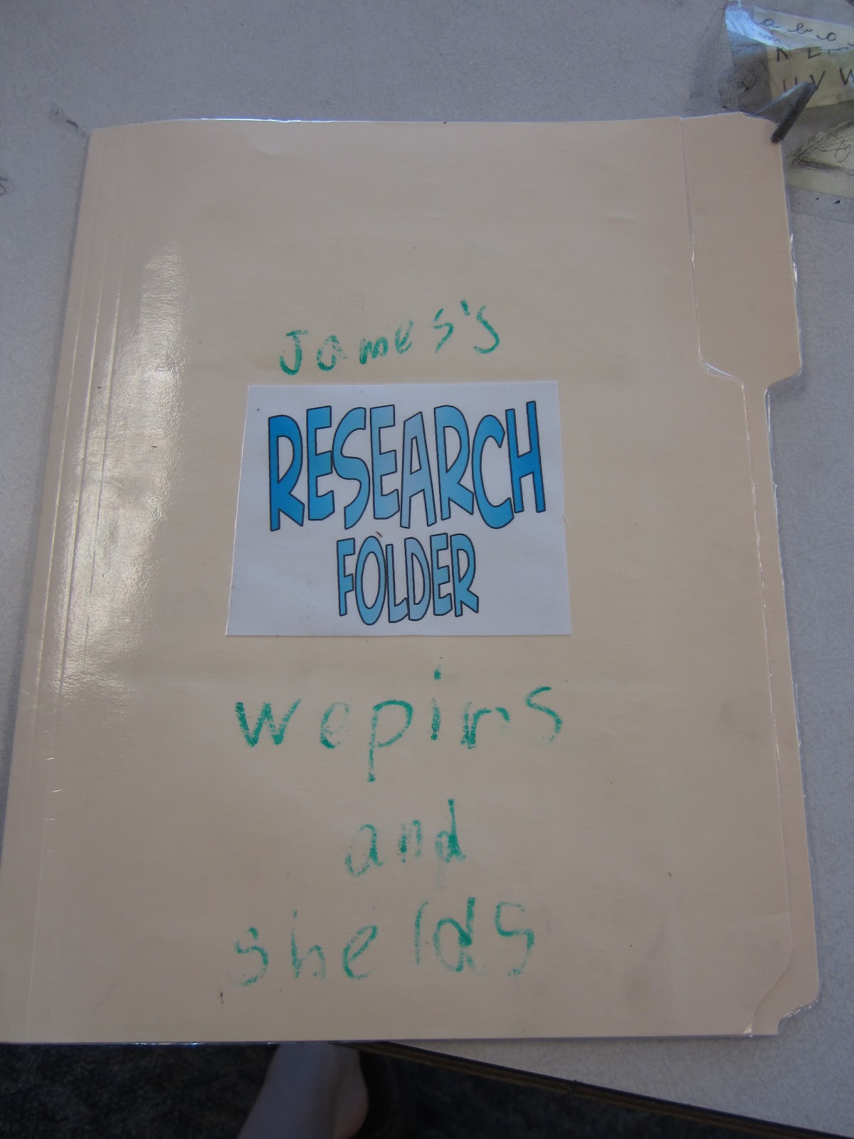 Two Uses for File Folders