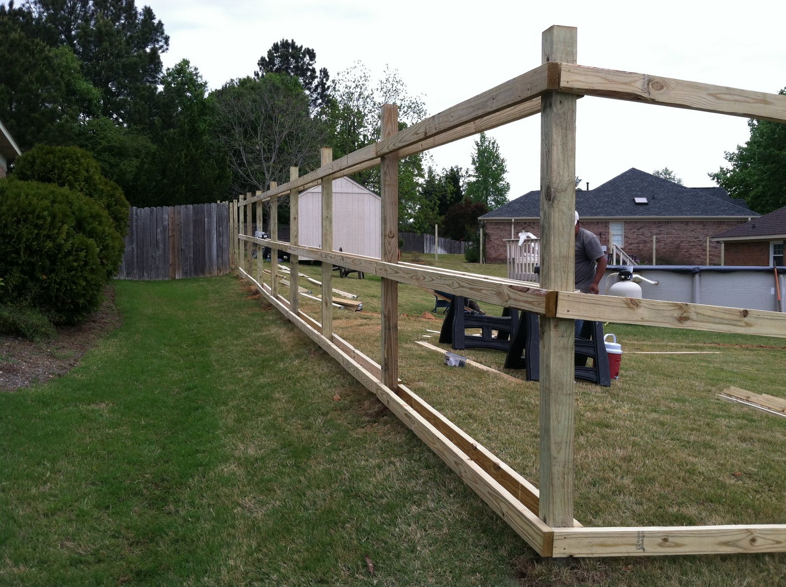 Georgia Home Garden: Fence Project Update - End of Day 2