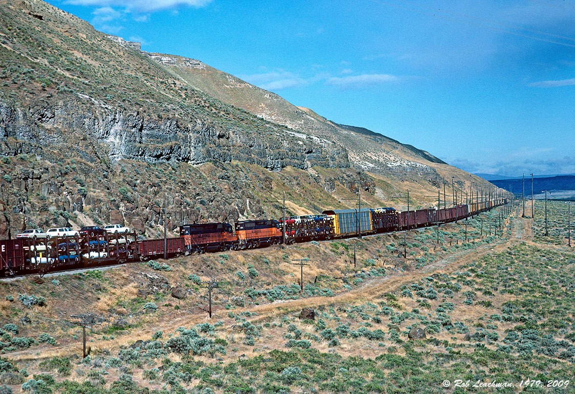 Big Bend Railroad History 1979 Milwaukee Road Train Near Royal City
