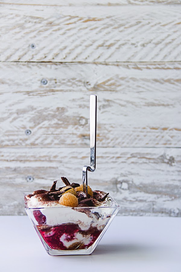 Tiramisu with Coffee Syrup & Raspberry Compote This is a Sweet Blog