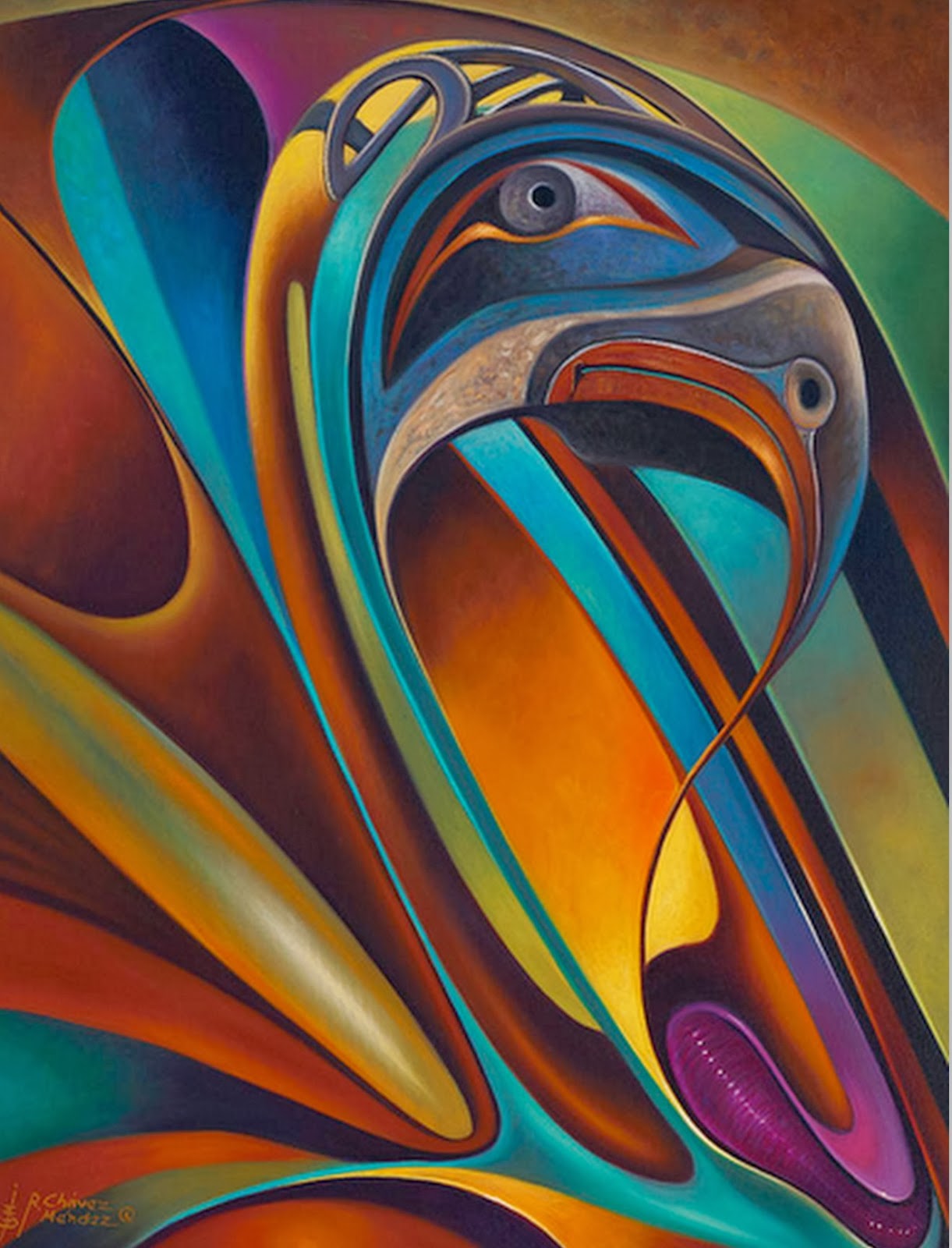 Cuadros, pinturas, oleos Pinturas al Óleo Modernas, Abstractos, Pintor Ricardo Chávez Méndez