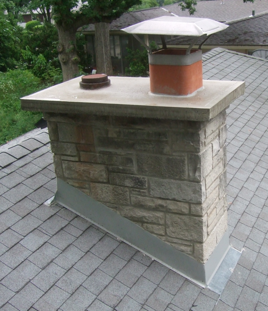 Nicholas Rinard Keene's Little Bit Chimney Cap, Tuckpointing, and Flashing