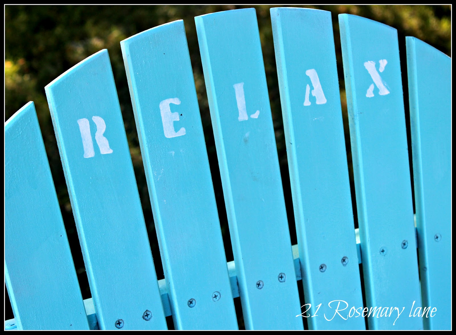 21 Rosemary Lane My Freshly Painted Adirondack Chairs