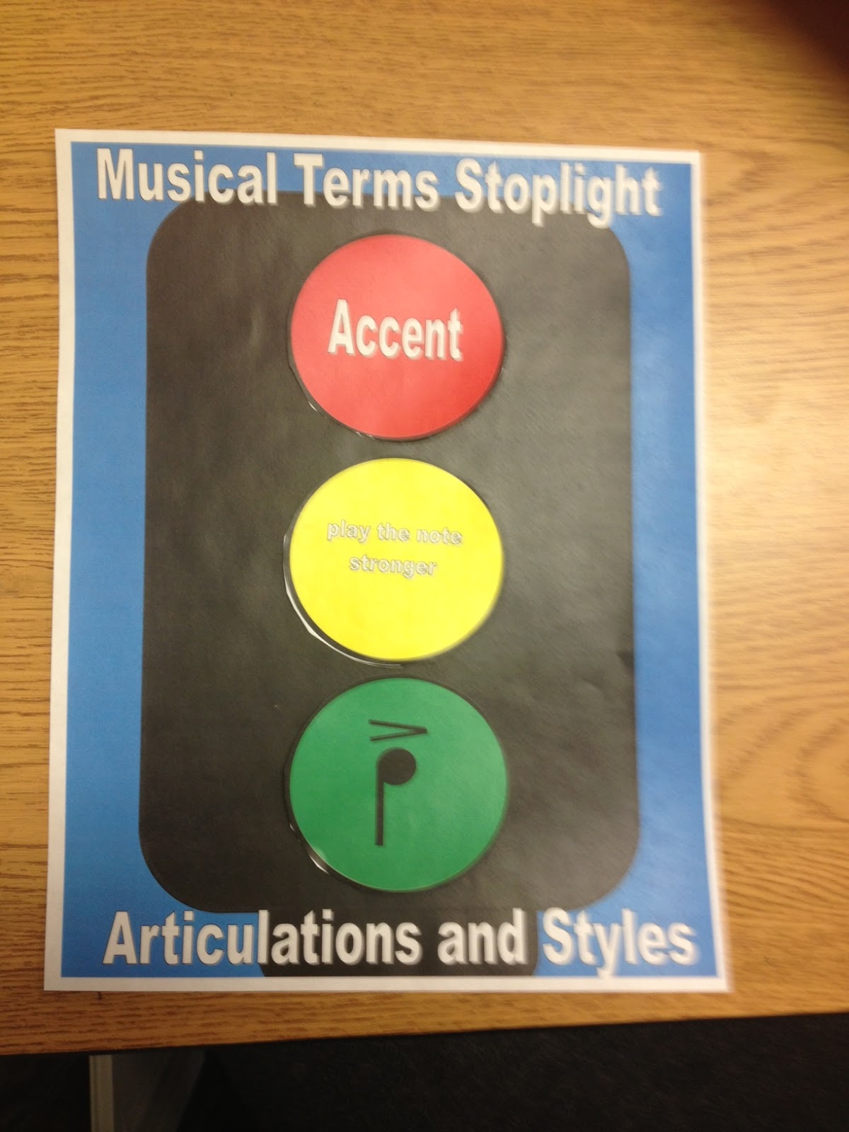 The Sweetest Melody Musical Terms Stoplight Activity