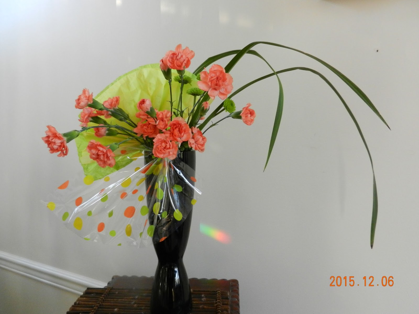 Orchids and Ikebana Free Style Using Paper as an Important Element