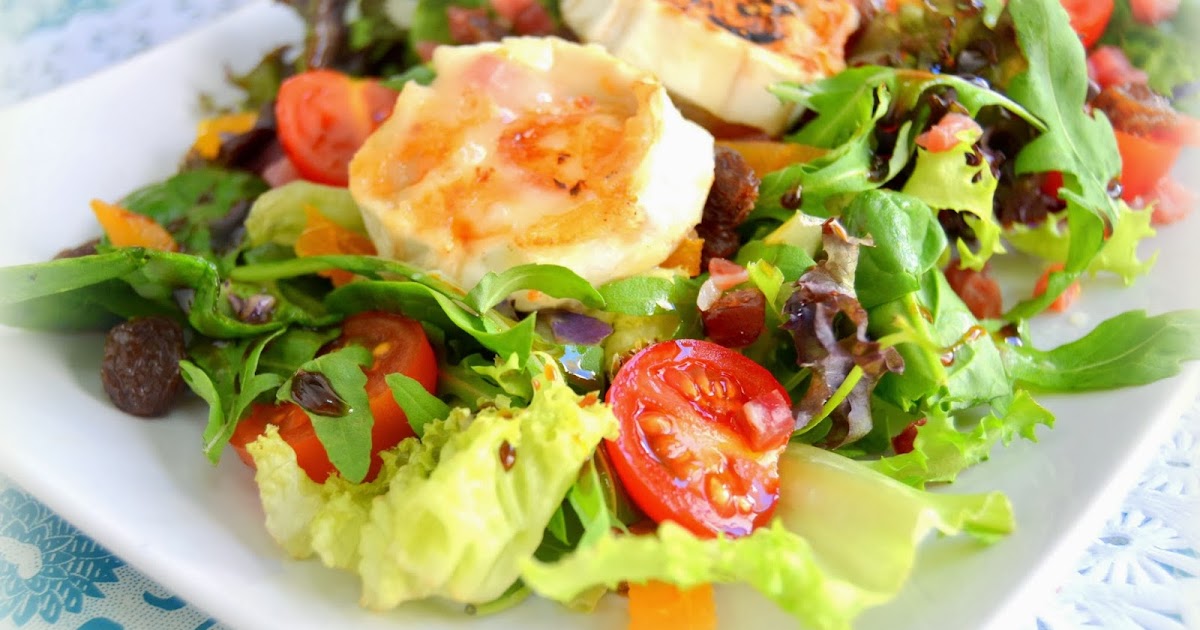 Ensalada de queso de cabra crujiente