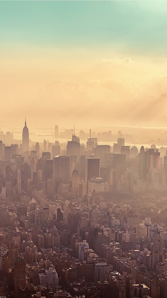 New York City Sunrise Haze  Android Best Wallpaper
