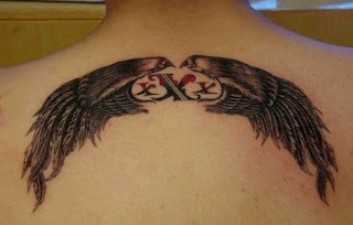 eagle wings tattoo design on the back