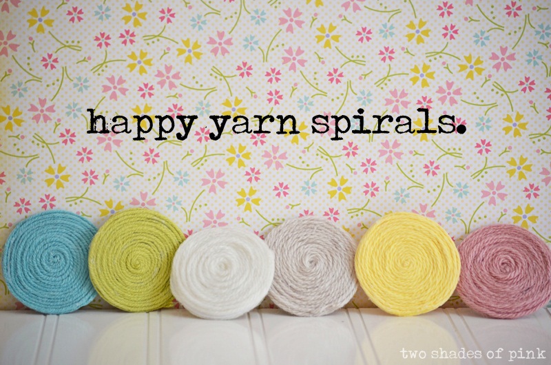 Two Shades of Pink Spiraled Yarn Circle Garland